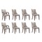 Manhattan Comfort Shubert 8-Piece Faux Leather and Velvet Dining Chair Set in Light Grey 8-DC055AR-LG - alternate 1